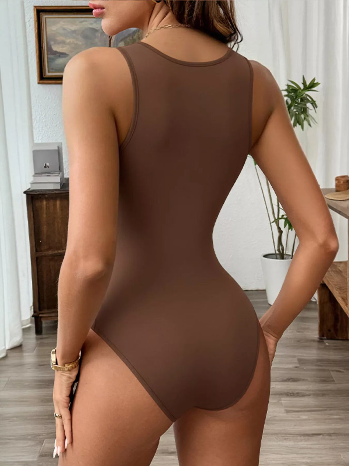 Deep V-Neck Bodysuit